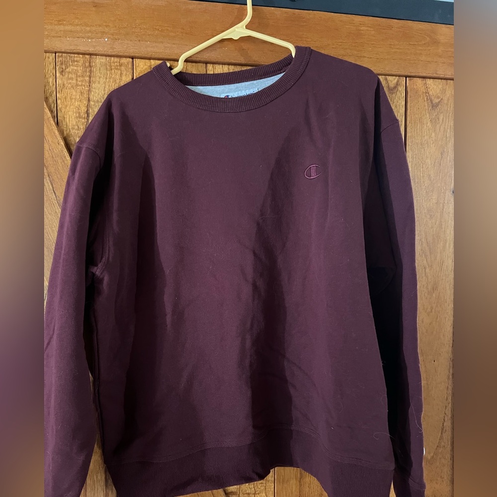 Champion Burgundy and Gray Sweatshirt